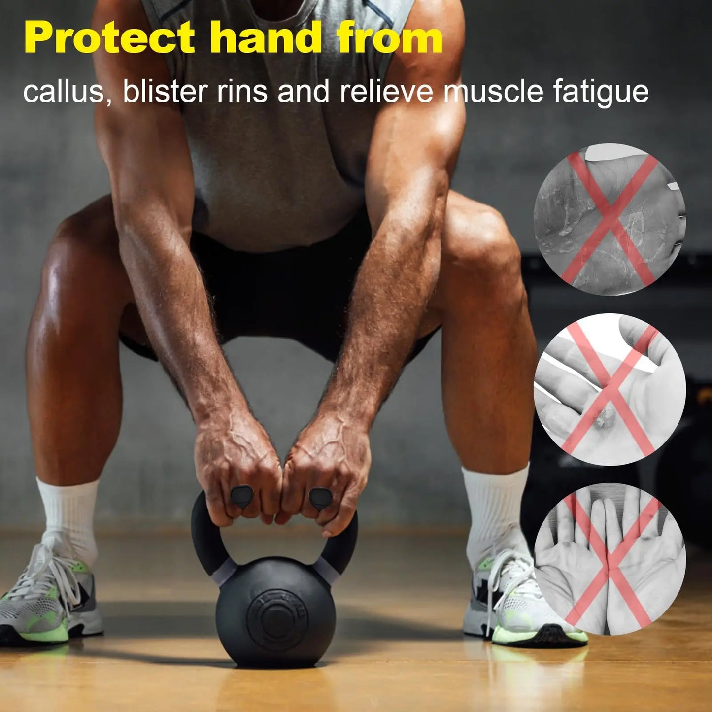 Gym Gloves Grip Strengthener Silicone Palm Grips Crosstraining Palm Grip Hand Protection for Gymnastics Weightlifting Exercise